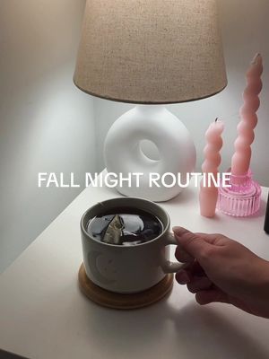 Cozy fall night routine ☕️🕯️🍂  #nightroutine #fallaesthetic #cozyathome #fyp #cozyvibes 