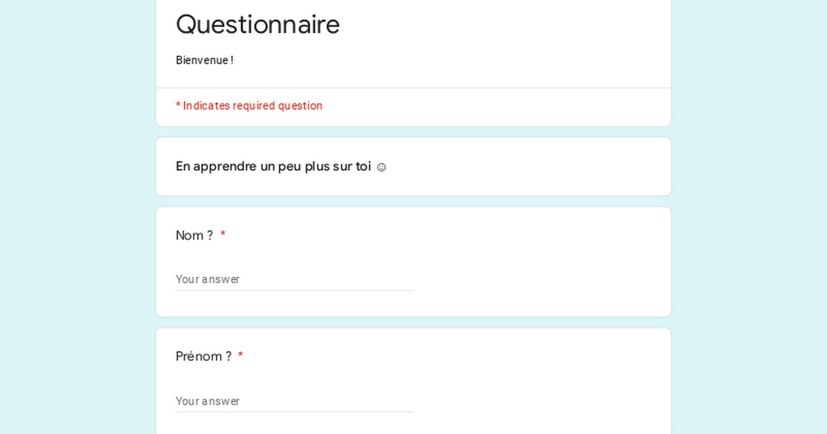 Questionnaire thumbnail