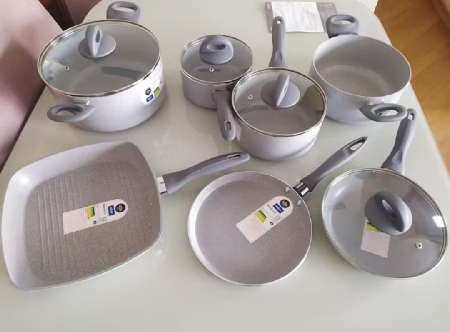 Jogo de panelas Brinox antiaderente ceramic life com indução perfeito! 😳 thumbnail