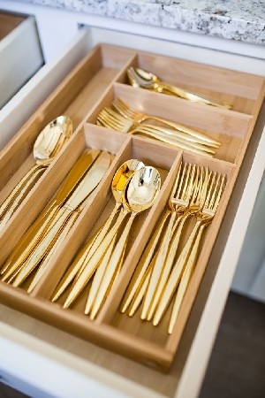 Jogo de talheres dourado luxuoso ✨ thumbnail