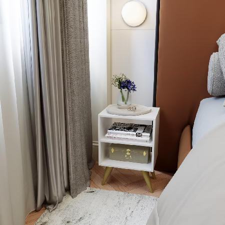 Mesa de cabeceira retrô super fofa e funcional ✨ thumbnail