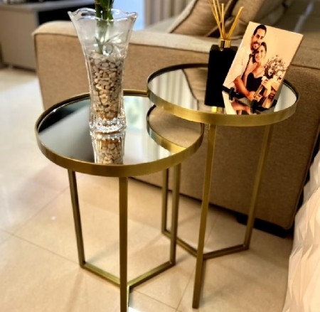 Conjunto de mesa lateral espelhada 🤩 thumbnail