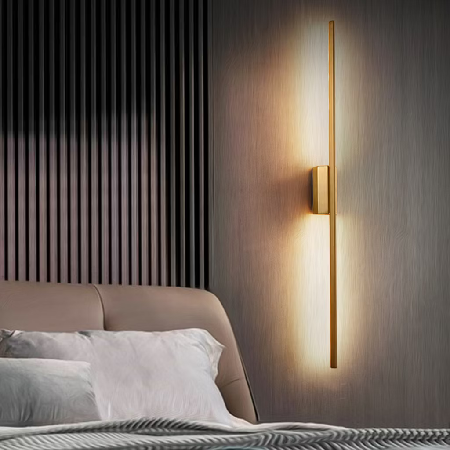 Luminária Arandela Linear de parede dourada ✨ thumbnail