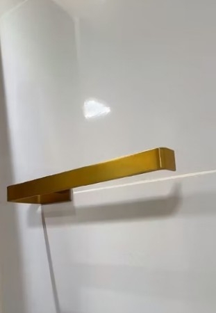 Kit acessórios banheiro dourado com 5 peças thumbnail