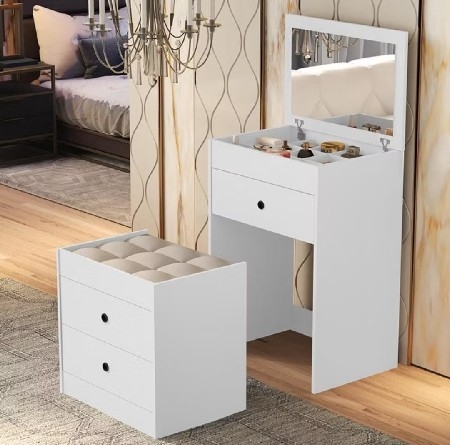 Penteadeira com banqueta e 3 gavetas ✨ thumbnail
