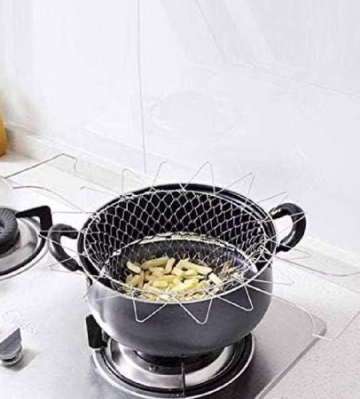 Cesto de fritura dobrável profundo👌 thumbnail