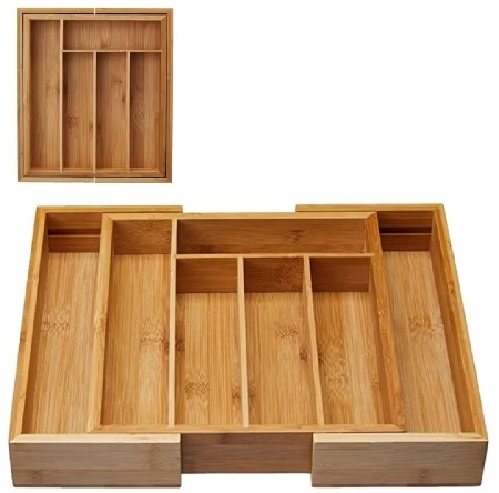Organizador extensível de gaveta de bambu 🎍 thumbnail