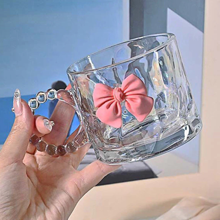LINK 245 - XÍCARA DE VIDRO COM LAÇO ROSA (SHOPEE) thumbnail