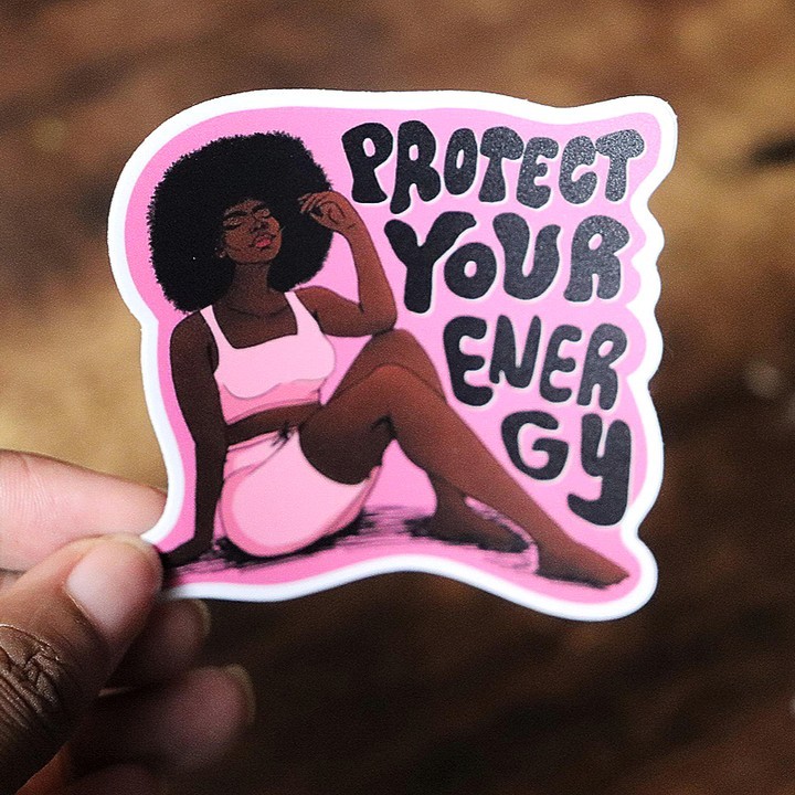 Reminder to Protect Your Energy 🩷​​​​​​​​​.
.
3in sticker available on my shop: mariahmoniquedesign.com .
.
.
.
.
.
.
.
