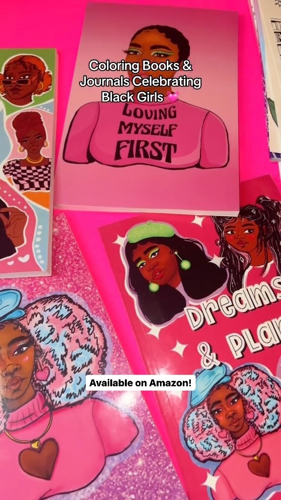 Shop Black Girl Self Love Coloring Books and Journals on Amazon at the link in my bio 💓 #blackgirlselfcare #blackgirlcol