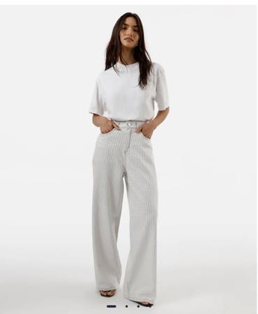 Calça skater cinza com brilho thumbnail