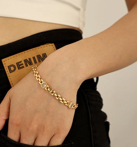 Brass Plated 18K Real Gold Bracelet thumbnail