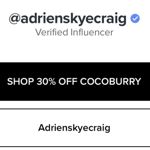 receive 30% off cocoburry  thumbnail