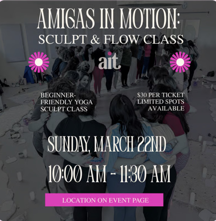 RSVP: 3/22 Amigas in Motion: Sculpt & Flow Class thumbnail