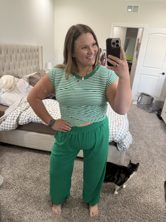 Striped free people dupe set thumbnail
