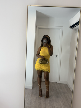 Plus Size Knit Fringe Sleeveless Dress thumbnail