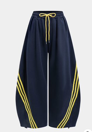 Contrast Tie-Up Barrel Trousers thumbnail