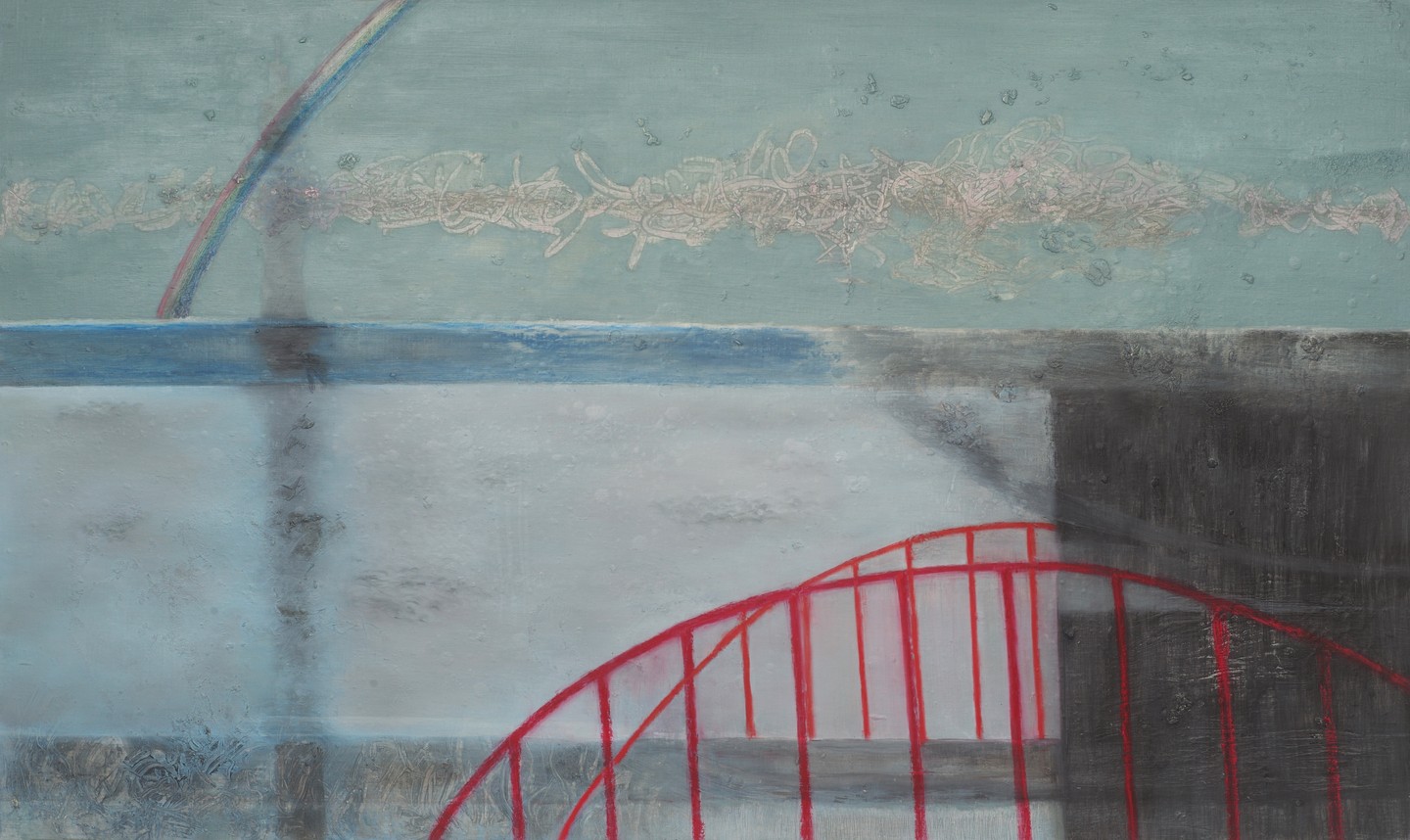 a sudden gust of wind
oil, oil pastel on canvas mounted on wood panel , 135cm x 80cm
2021