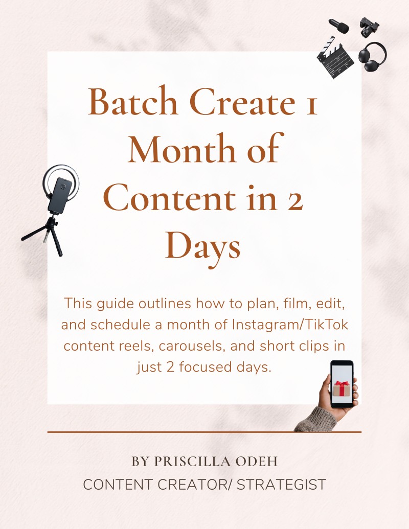 Buy Batch Create 1 Month of Content in 2 Days by odeh peace on Selar thumbnail