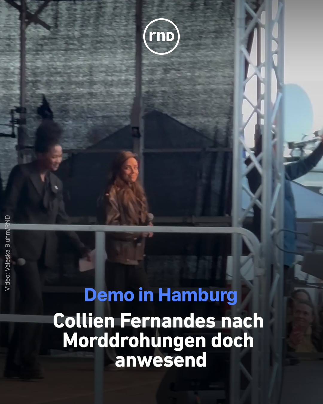 Demo gegen sexualisierte Gewalt in Hamburg: Collien Fernandes kommt mit Schutzweste thumbnail