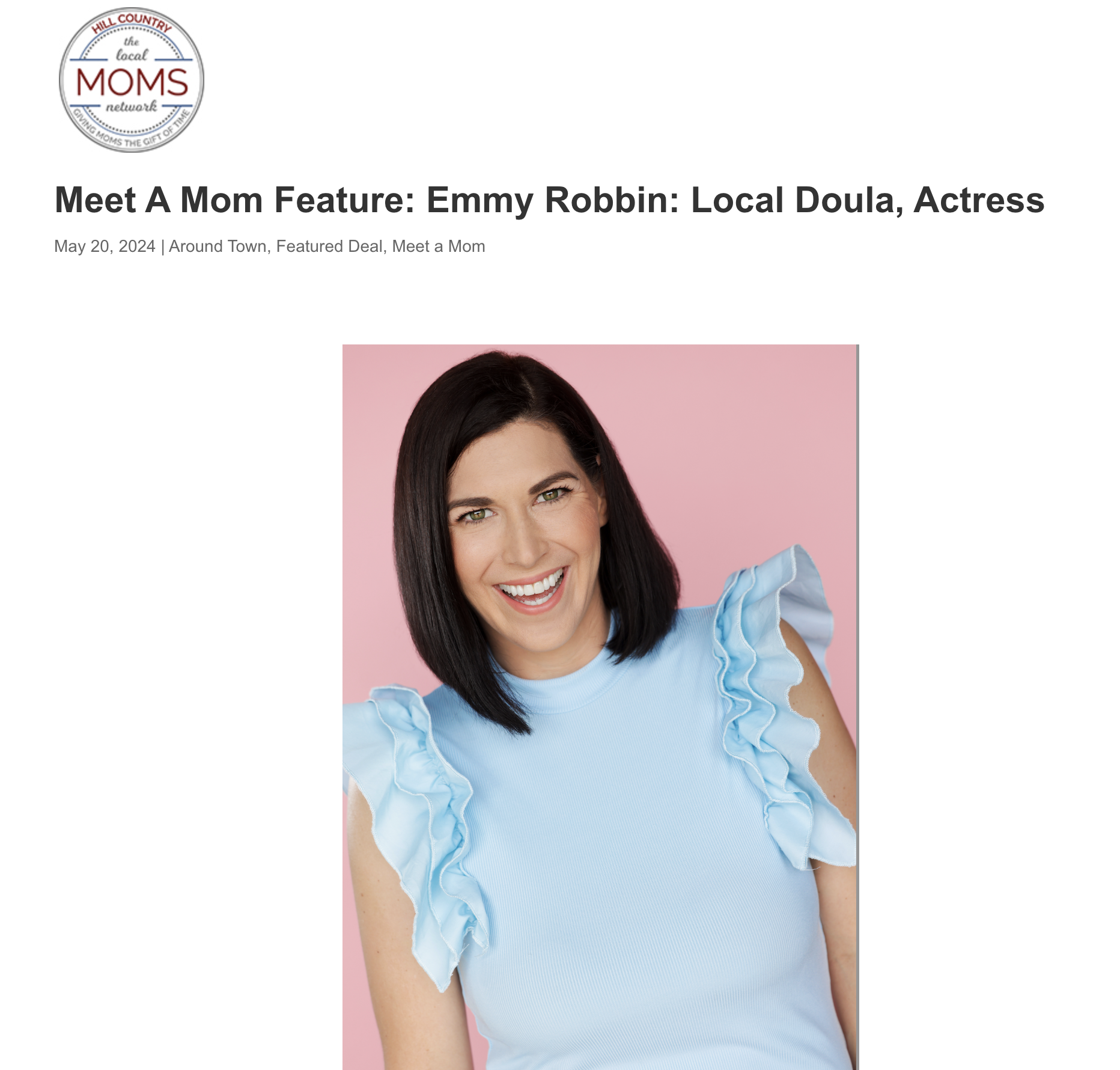 Emmy featured in Hill Country Mom Magazine  thumbnail