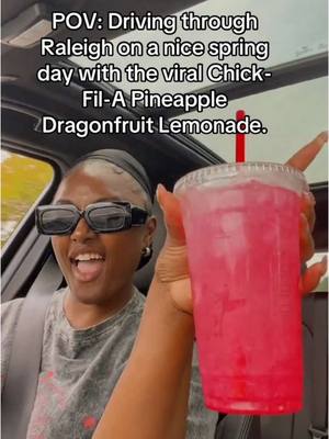 I had to clock in on this trend.🥤😋  Plus, I love me some @Chick-fil-A. Follow me for things to do in Raleigh and the RDU