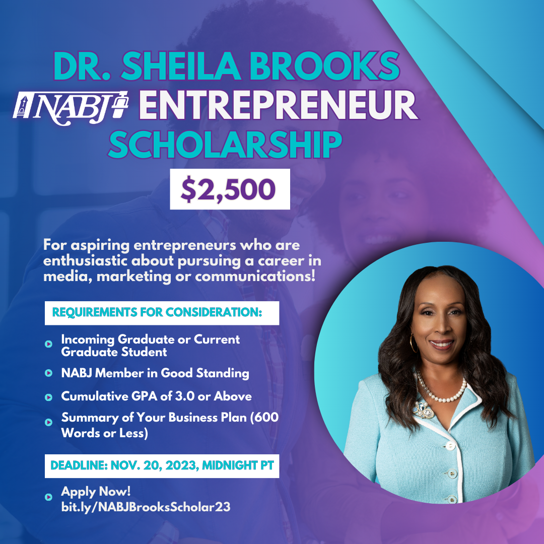 Dr Sheila Brooks NABJ Entrepreneur Scholarship thumbnail
