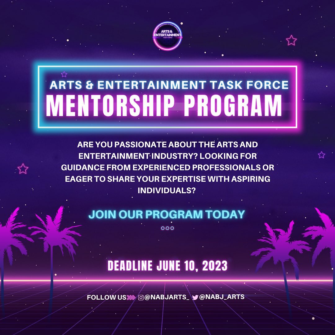 🌟 Exciting News! 🌟 The NABJ Arts and Entertainment Task Force is thrilled to announce the launch of our Mentorship Progr
