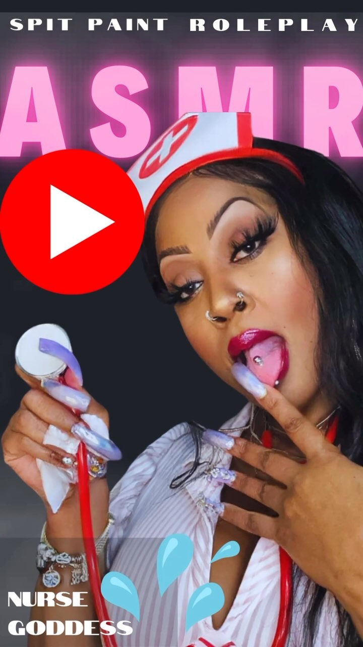 Check out my new ASMR roleplay video, nurse spit paints you wearing messy red lipstick on youtube. Link in bio
#asmr #as