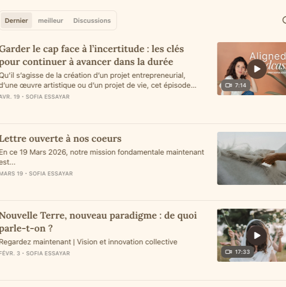 Aligned | Le canal Substack thumbnail