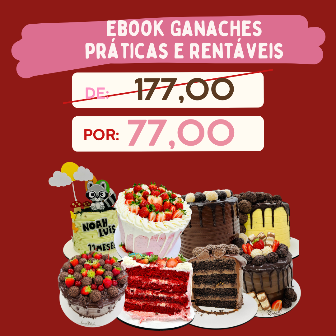 Ebook Ganache Práticas e Rentáveis - Luana Almeida Estrela de Jesus | Hotmart thumbnail