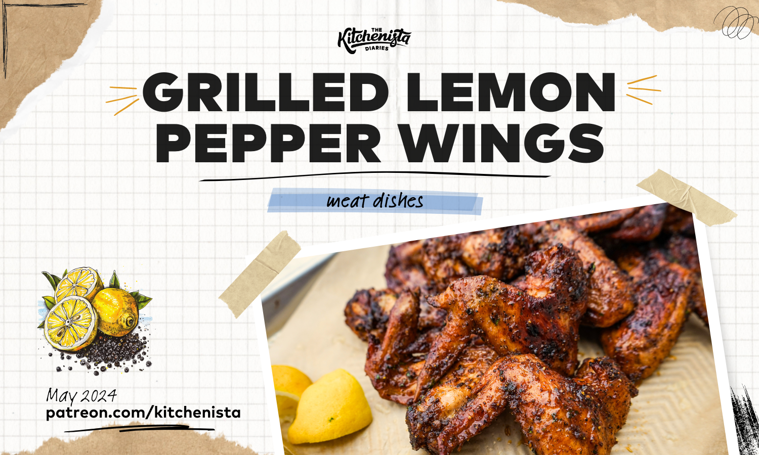 Lemon Pepper Wings - Printable Recipe thumbnail