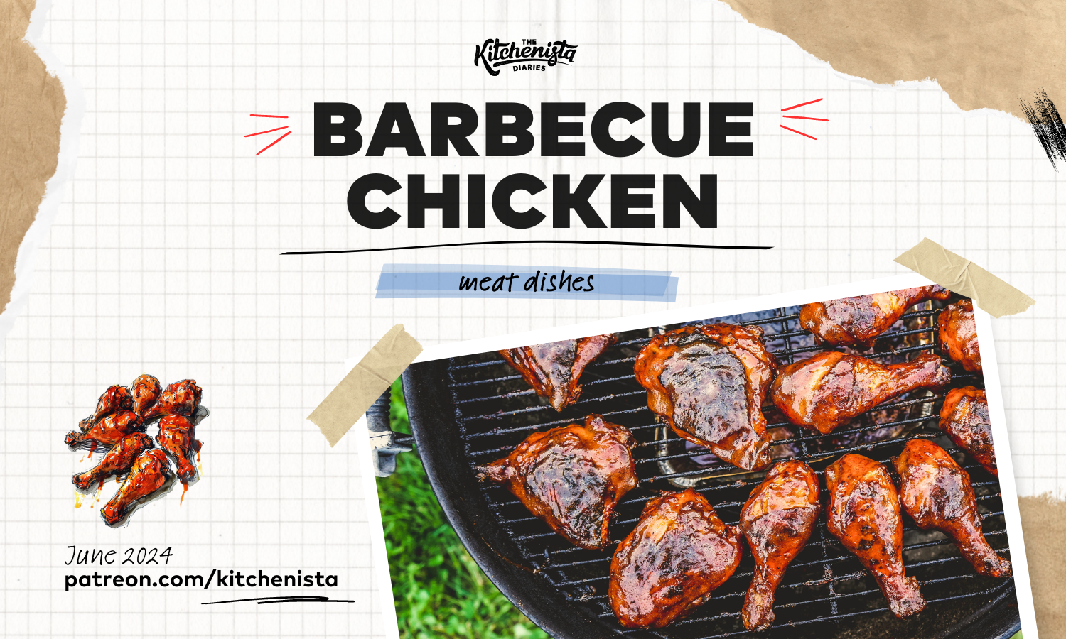 Barbecued Chicken  - Printable Recipe thumbnail