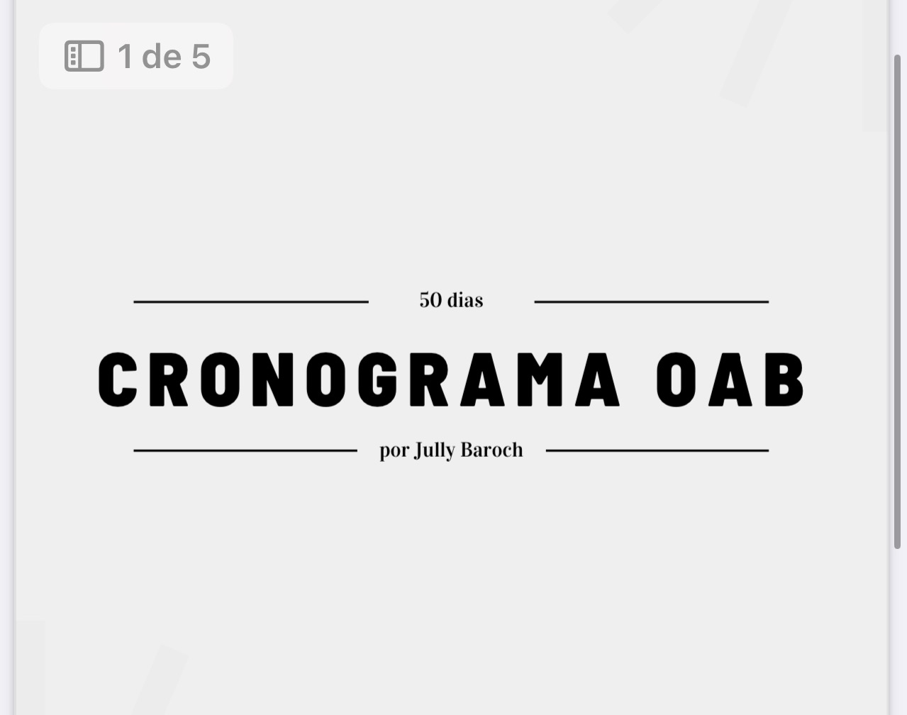 Cronograma 50 dias para OAB  thumbnail