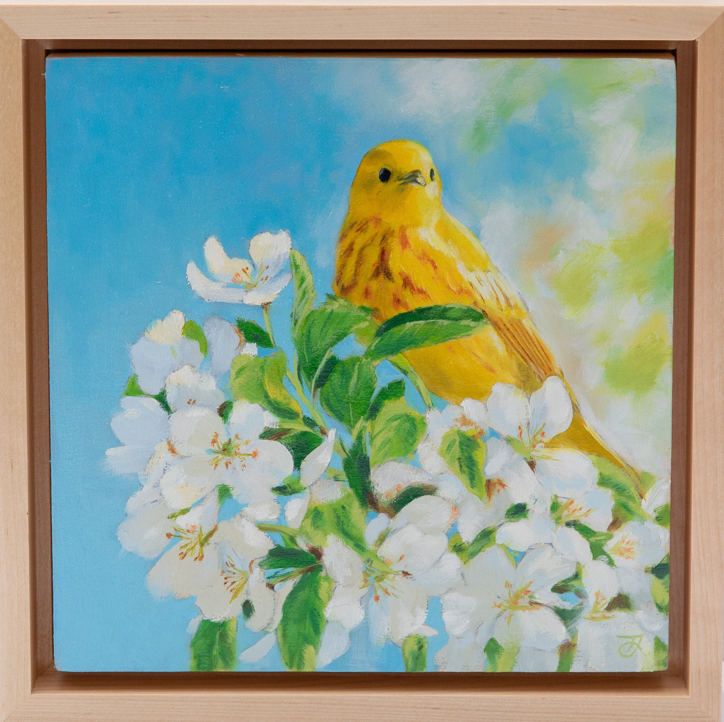 "April's Blooms" 8x8 original oil painting. Framed thumbnail