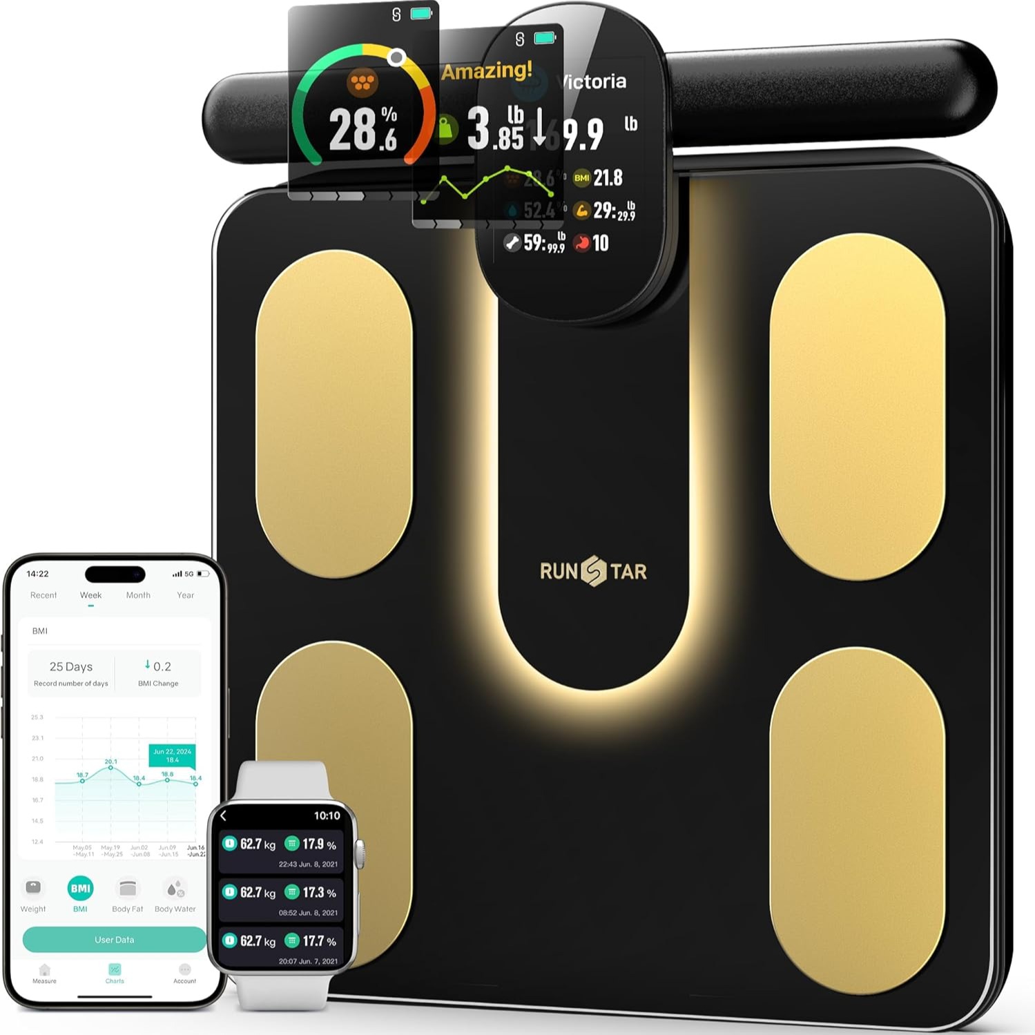 Runstar Smart Scale - Body Composition Measurement thumbnail