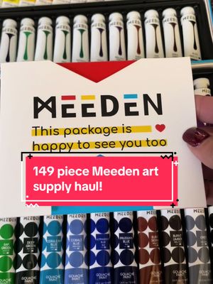 Just unboxed 30 lbs of Meeden art supplies, and it’s better than Christmas morning. Can’t wait to get paint on my finger