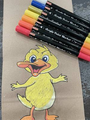 Papas back to stealing my pens again…#shuttleartmarkers #shuttleart #lunchbagart #lunchbag #marahjohnson #paintpens #bla