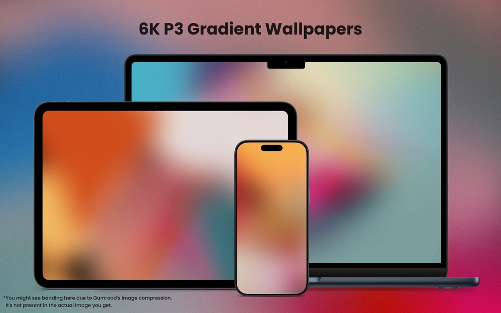 6K Noisy Gradient Wallpapers in P3 Color thumbnail