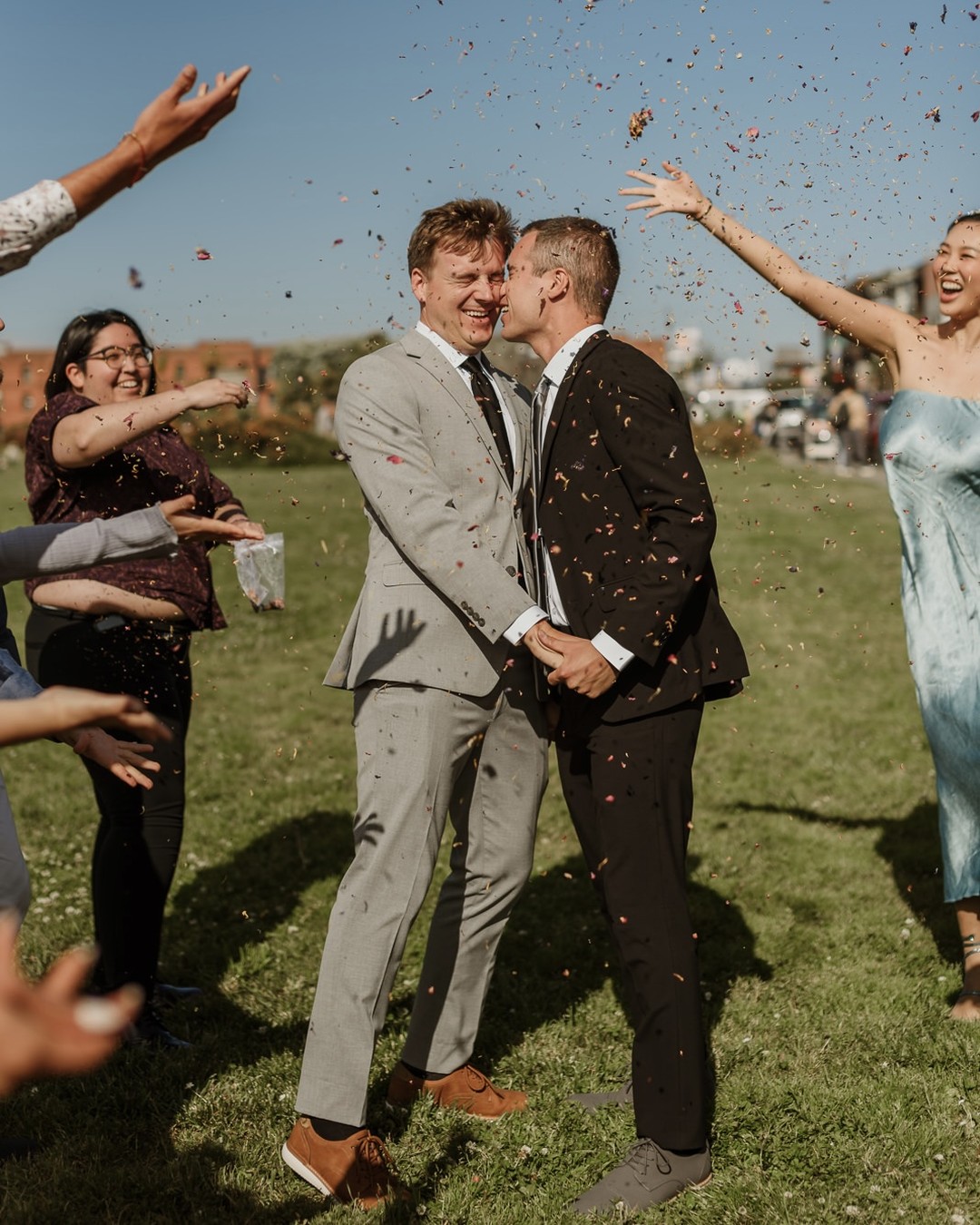 M + N chose to have a joyous San Francisco celebration for their intimate destination wedding this past weekend featurin