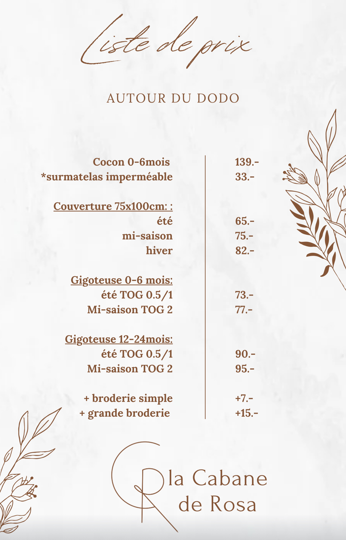 Liste de prix  thumbnail