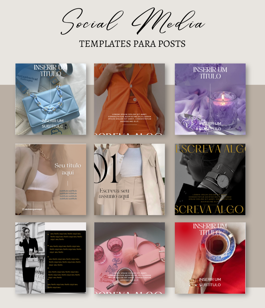 PACKS DE TEMPLATES EDITÁVEIS PARA INSTAGRAM thumbnail