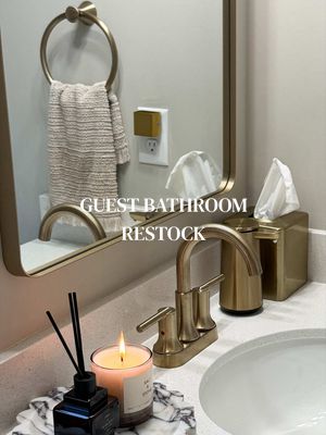 Restocking & Organizing my Guest Bathroom! ✨ If you need 🔗s to everything - in my b1o!  . organization, bathroom finds, 
