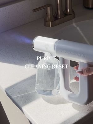Cleaning Reset but make it 💜purple💜 all 🔗s on products I used are in my b1o! #cleaningmotivation #sundayreset #cleaningt