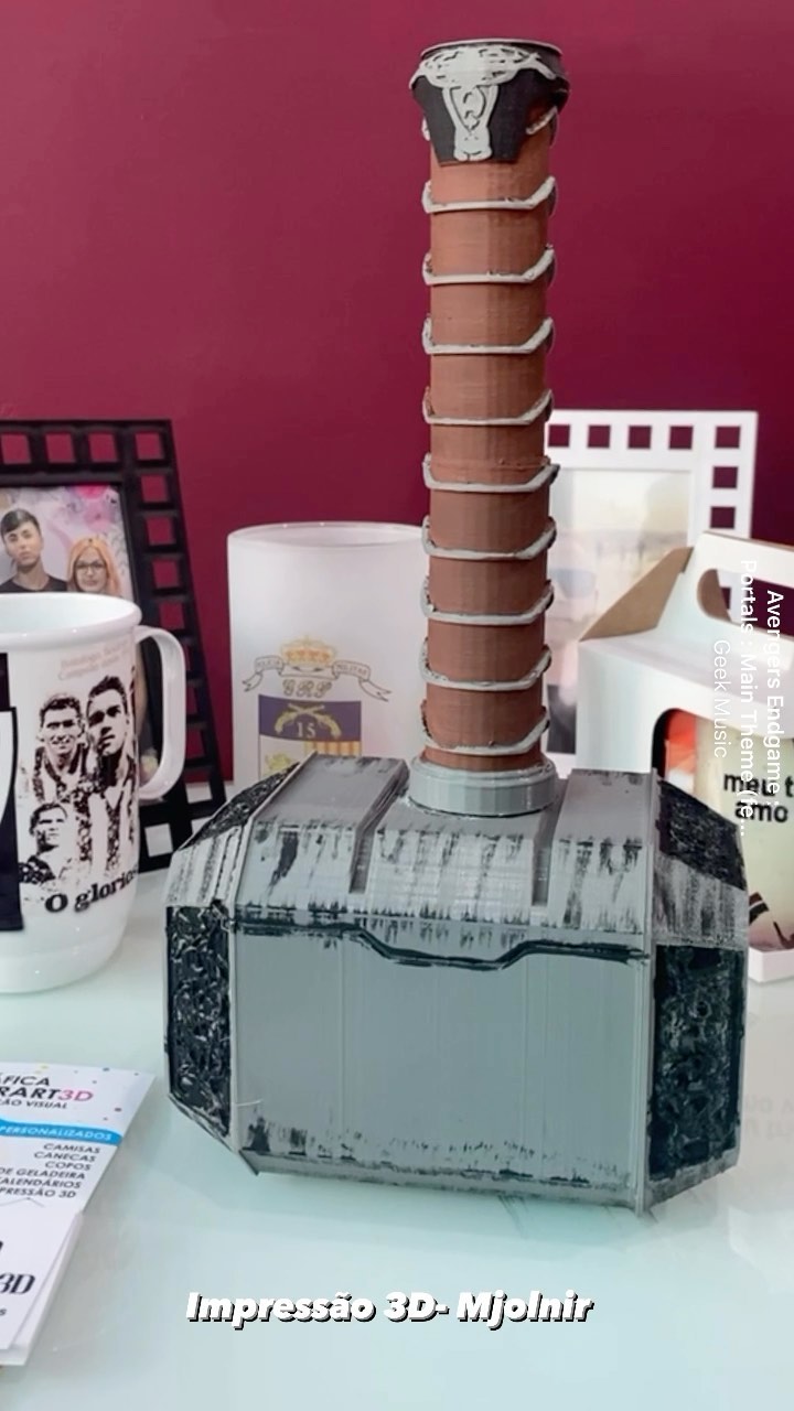 Impressão 3D- Martelo do Thor Mjolnir 

#impressao3d #grafica3d #martelodothor #mjolnir #avengers #grafica #3d