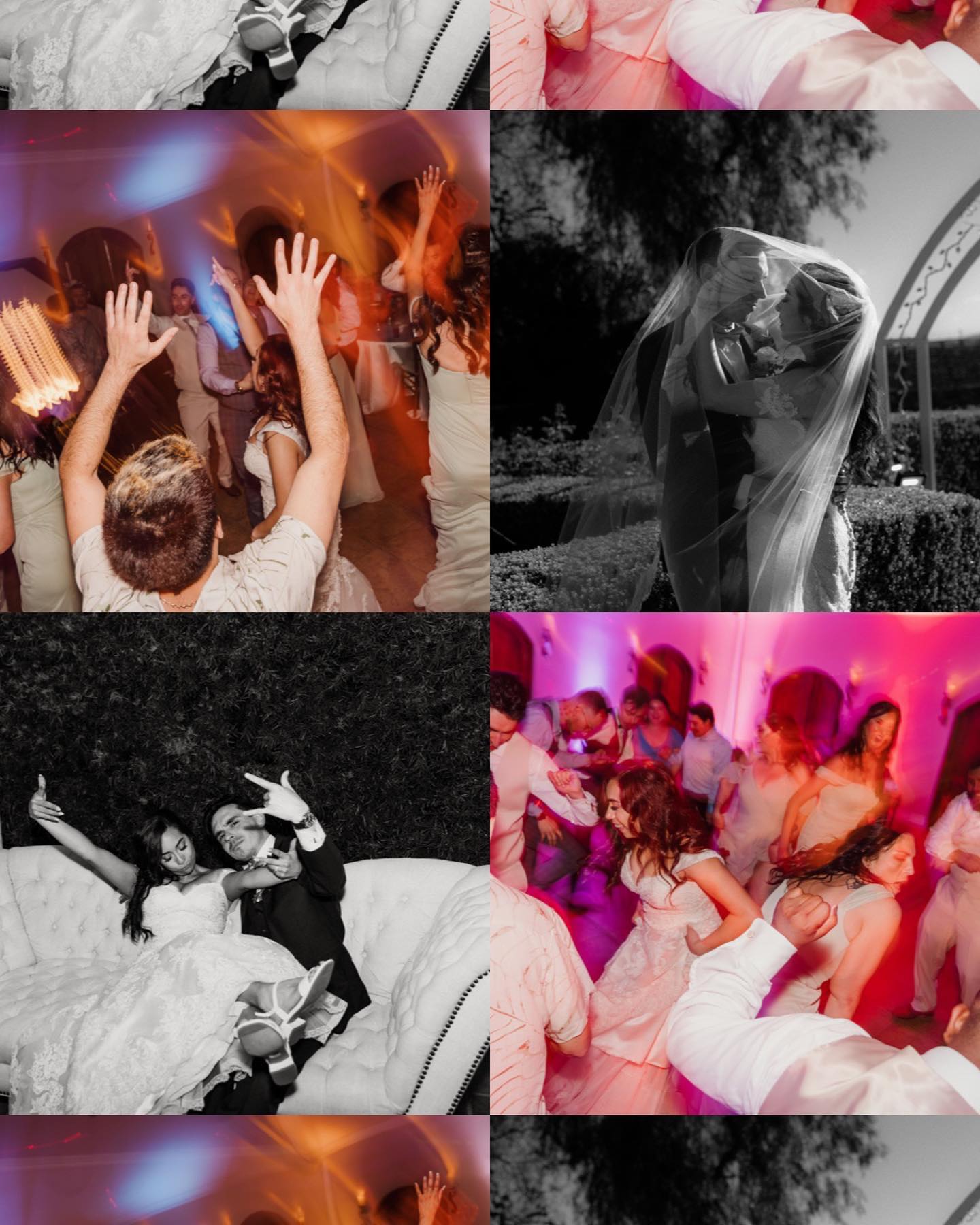 Wedding reception vibes: where everything is a blur but you know you had a damn good time dancing the night away. 

Phot