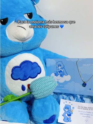 Para tu enojona favorita, regalale este box gruñon con tulipán 💙✨ #tulipaneterno #regalo #colombia #ositocariñosito #fyp