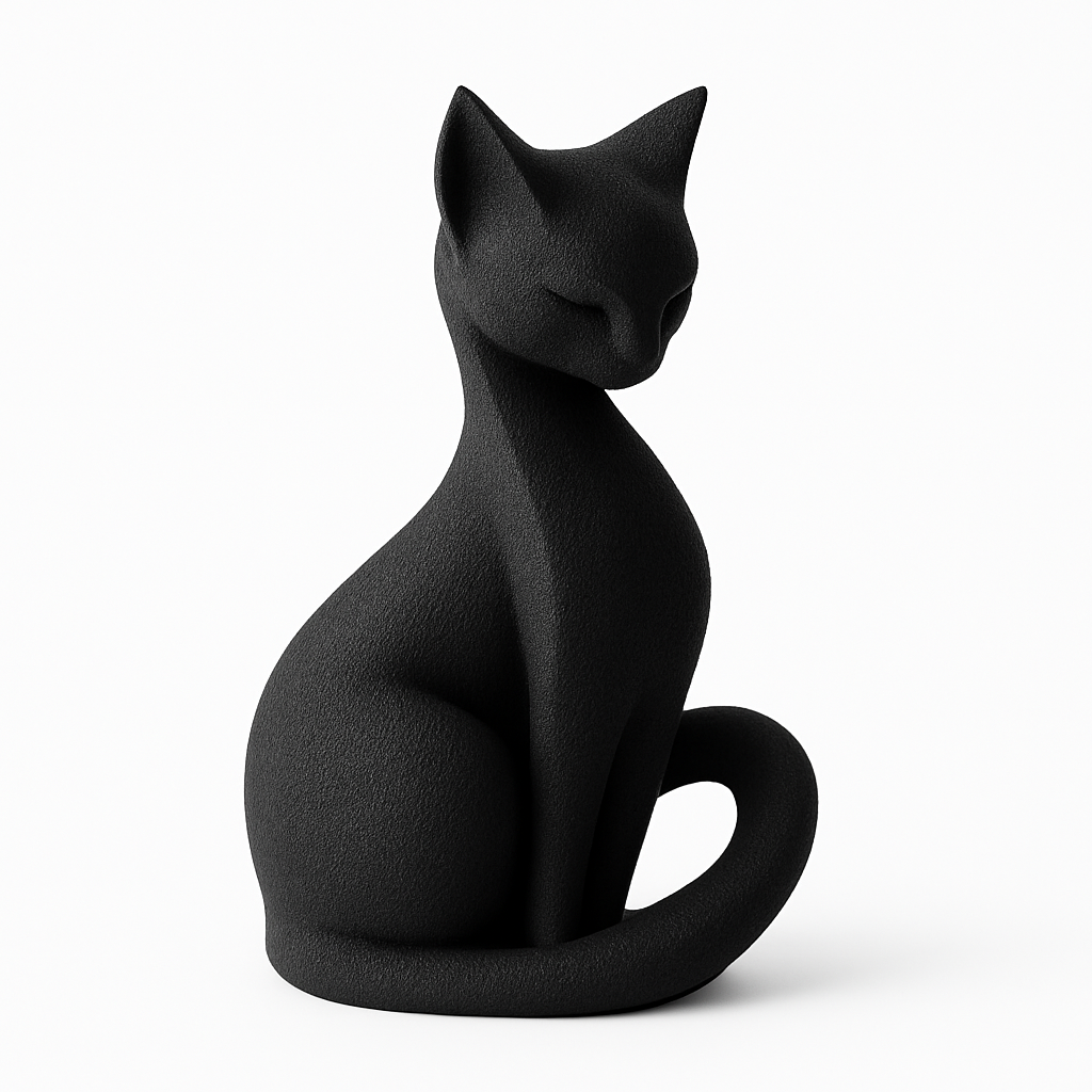 Escultura Minimalista Gato - Impressão 3D thumbnail