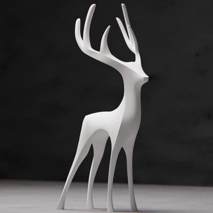 Escultura Cervo Minimalista em Impressão 3D thumbnail