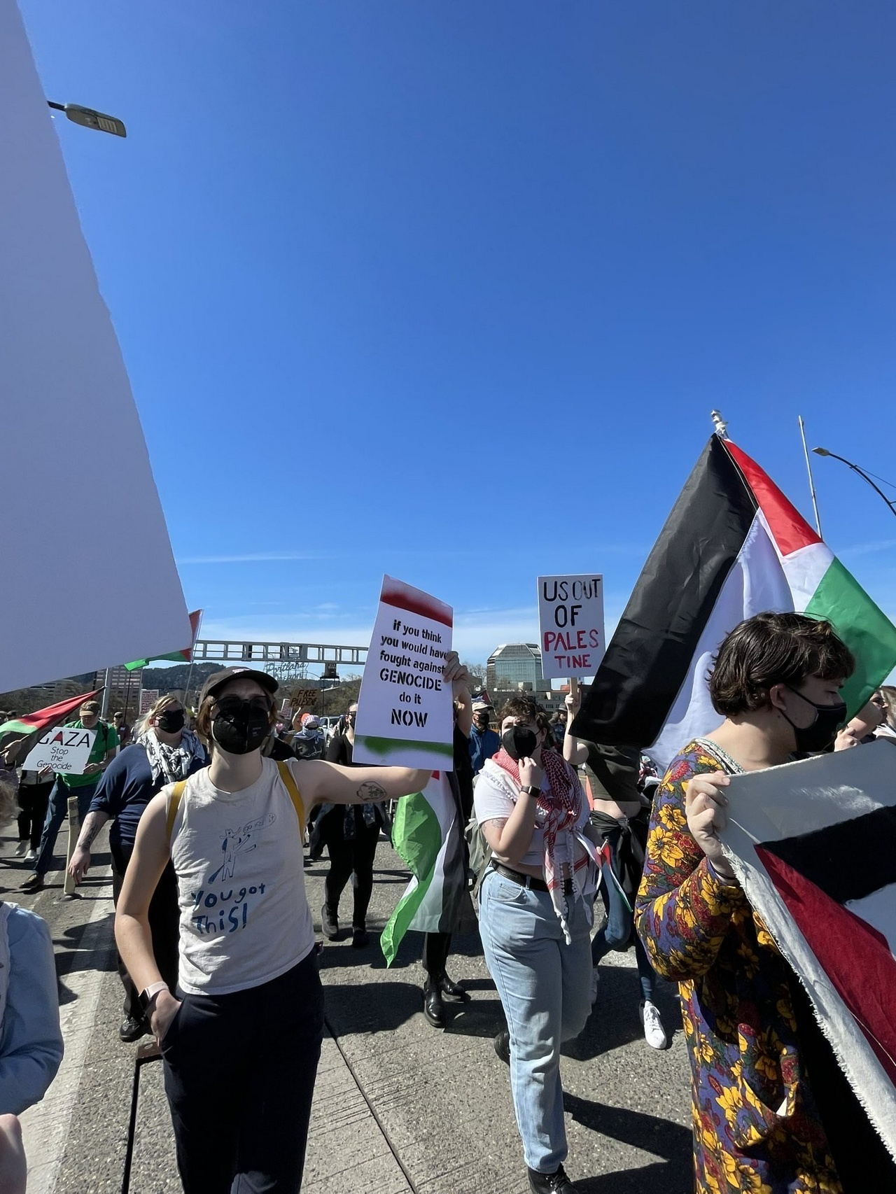 Protesters flood Portland’s bridges for Land Day march thumbnail